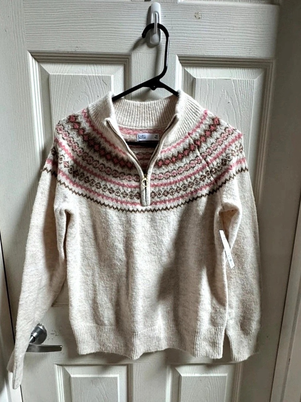 Croft & Barrow Fair Isle Quarter-Zip Sweater